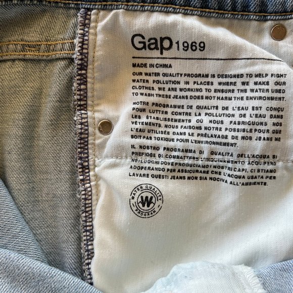 🌸4/$50🌸 NWOT 100% cotton Gap High-Rise Original Slouchy Light Indigo Jeans - Picture 5 of 13